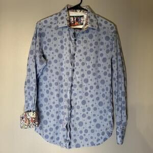 Robert Graham Men’s long Sleeve Embroidered Collared Button Down Shirts Sz S